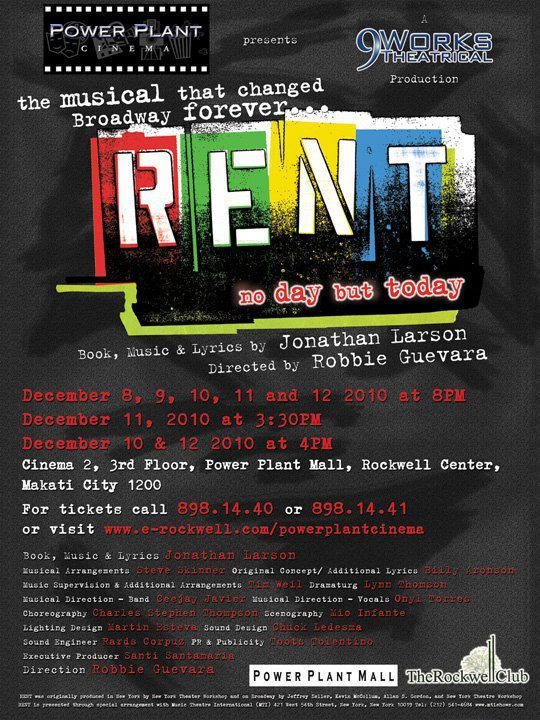 rent the musical set. with RENT, The Musical at