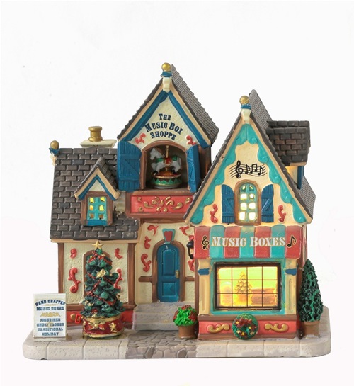 Build the most beautiful Christmas Villages with this The Music Box Shoppe figure.