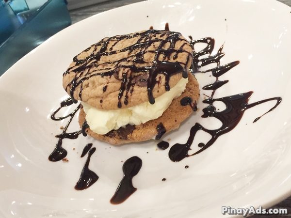 Chocolate chip cookies, vanilla ice cream drizzled in chocolate syrup PHP 155.00