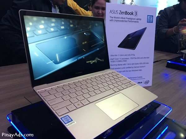 ASUS ZenBook 3: The World’s Most Prestigious Laptop with Unprecedented Performance