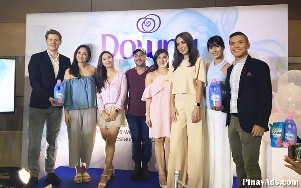 (From left to right) Cedric LeGoff, Brand Manager, Downy, P&G; Kelly Misa-Fernandez, Patty Laurel, Chef JP Anglo, Camille Prats, Pia Guanio, Bianca Gonzalez; Louie Morante, Regional Communications Manager, Fabric & Home Care, P&G